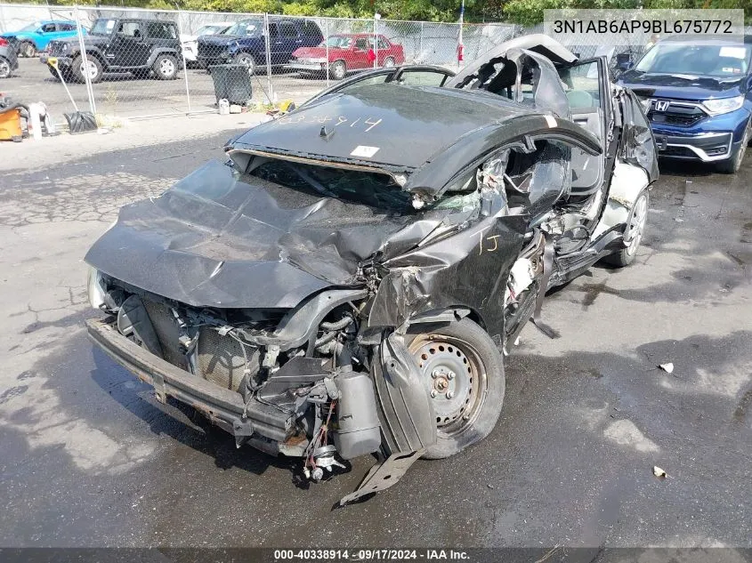 2011 Nissan Sentra 2.0S VIN: 3N1AB6AP9BL675772 Lot: 40338914