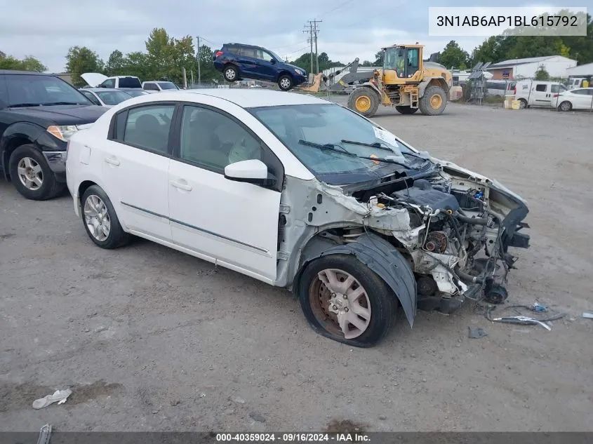 3N1AB6AP1BL615792 2011 Nissan Sentra 2.0S