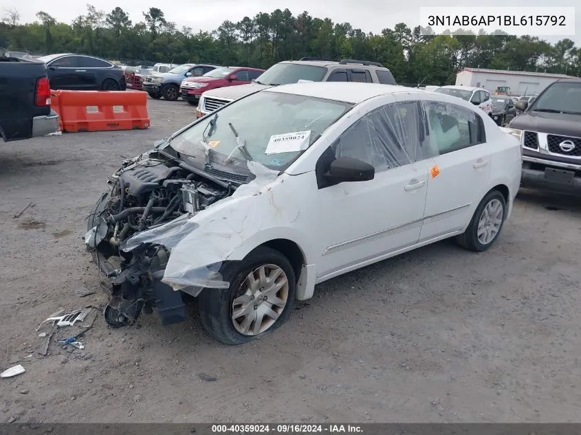 3N1AB6AP1BL615792 2011 Nissan Sentra 2.0S