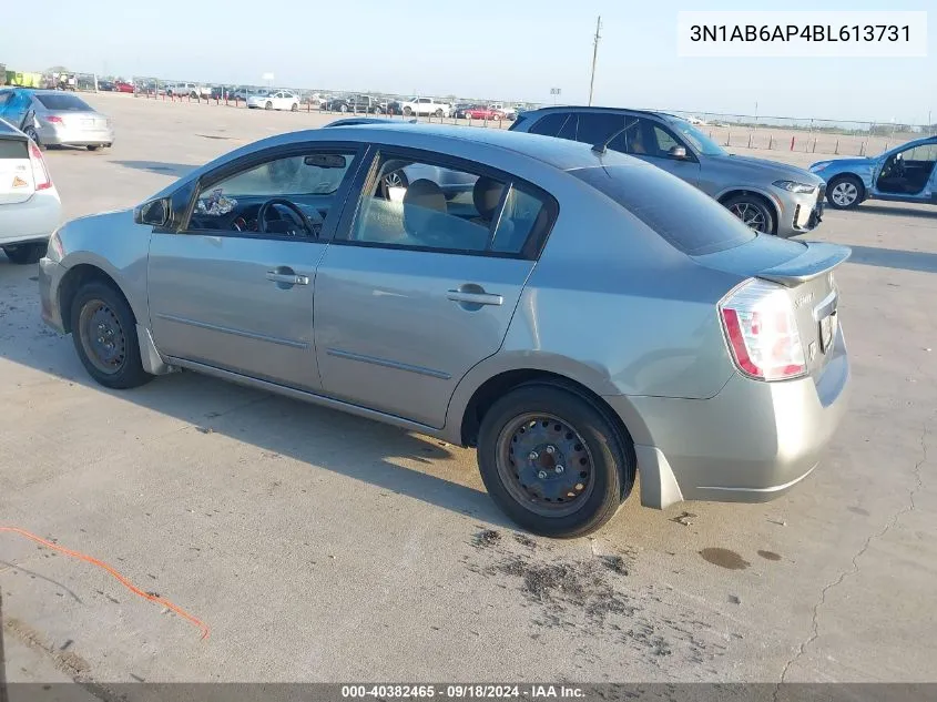 2011 Nissan Sentra 2.0 VIN: 3N1AB6AP4BL613731 Lot: 40382465