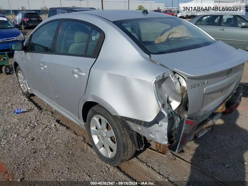 2011 Nissan Sentra 2.0Sr VIN: 3N1AB6AP4BL690339 Lot: 40382947