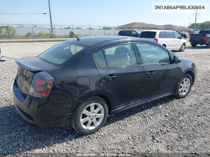 2011 Nissan Sentra 2.0Sr VIN: 3N1AB6AP9BL630654 Lot: 40389957