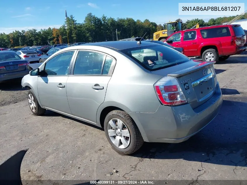 2011 Nissan Sentra 2.0 VIN: 3N1AB6AP8BL681207 Lot: 40399131