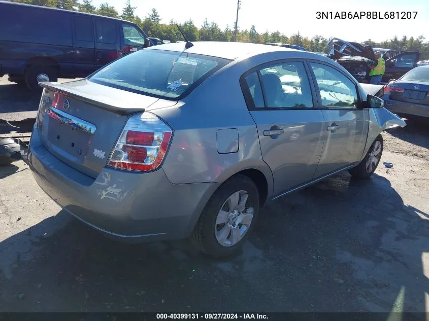 3N1AB6AP8BL681207 2011 Nissan Sentra 2.0