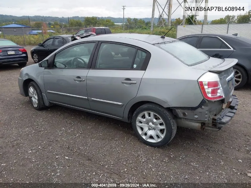 2011 Nissan Sentra 2.0/2.0S/Sr/2.0Sl VIN: 3N1AB6AP7BL608944 Lot: 40412859