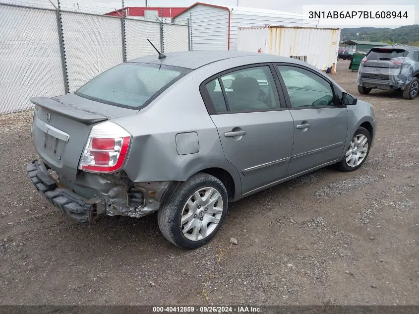 2011 Nissan Sentra 2.0/2.0S/Sr/2.0Sl VIN: 3N1AB6AP7BL608944 Lot: 40412859