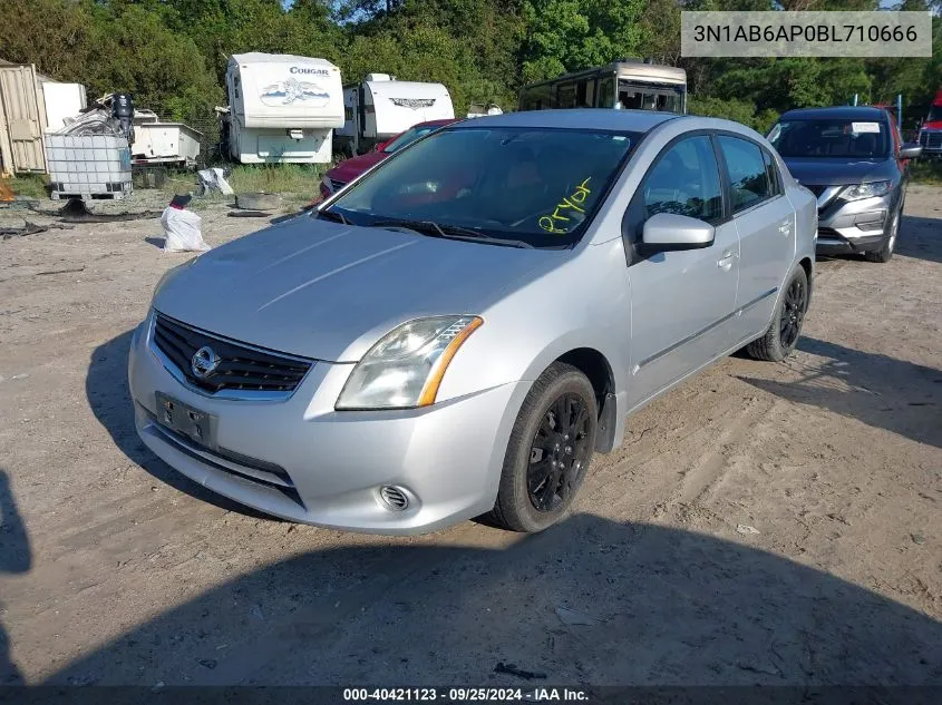 2011 Nissan Sentra 2.0S VIN: 3N1AB6AP0BL710666 Lot: 40421123