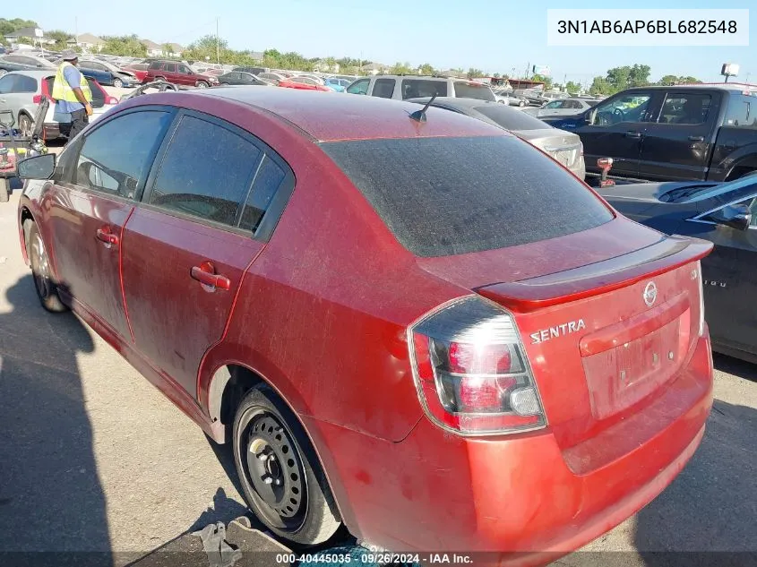 2011 Nissan Sentra 2.0Sr VIN: 3N1AB6AP6BL682548 Lot: 40445035