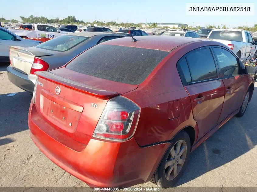 2011 Nissan Sentra 2.0Sr VIN: 3N1AB6AP6BL682548 Lot: 40445035