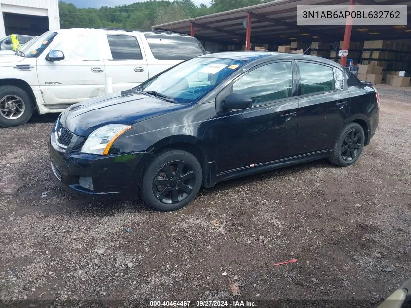 2011 Nissan Sentra 2.0Sr VIN: 3N1AB6AP0BL632762 Lot: 40464467