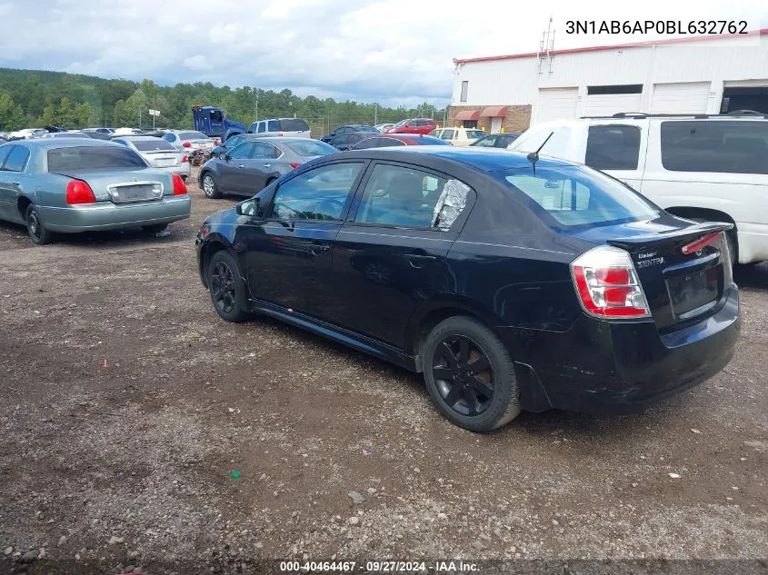 2011 Nissan Sentra 2.0Sr VIN: 3N1AB6AP0BL632762 Lot: 40464467