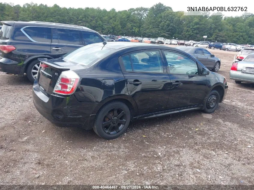 2011 Nissan Sentra 2.0Sr VIN: 3N1AB6AP0BL632762 Lot: 40464467