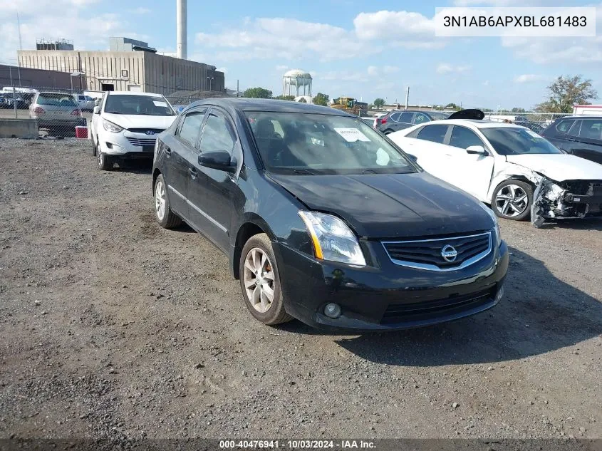 2011 Nissan Sentra 2.0Sl VIN: 3N1AB6APXBL681483 Lot: 40476941