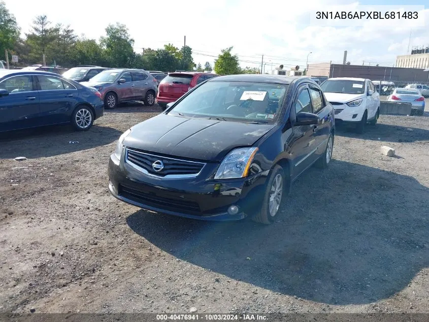 2011 Nissan Sentra 2.0Sl VIN: 3N1AB6APXBL681483 Lot: 40476941