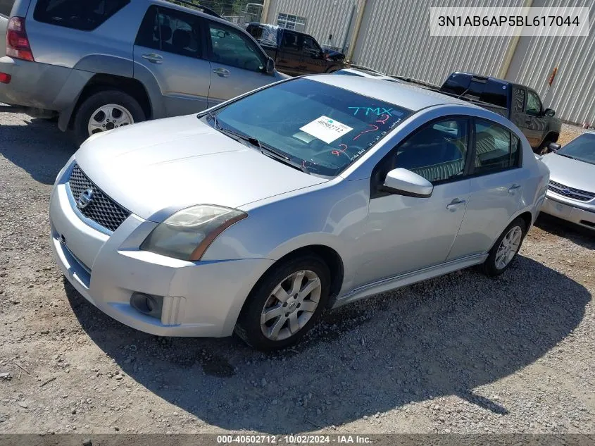 2011 Nissan Sentra 2.0Sr VIN: 3N1AB6AP5BL617044 Lot: 40502712