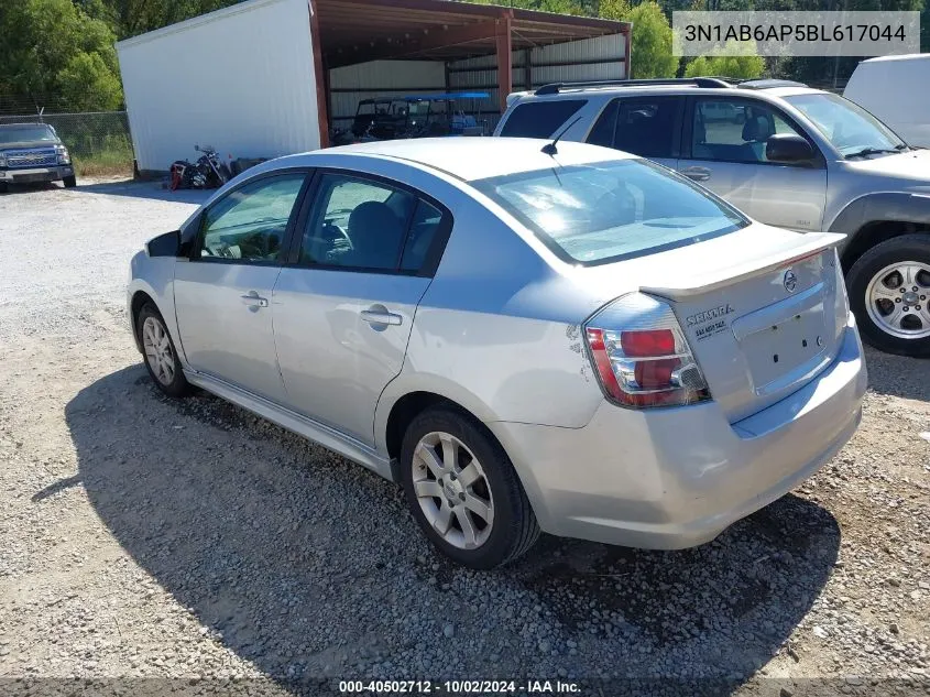 2011 Nissan Sentra 2.0Sr VIN: 3N1AB6AP5BL617044 Lot: 40502712