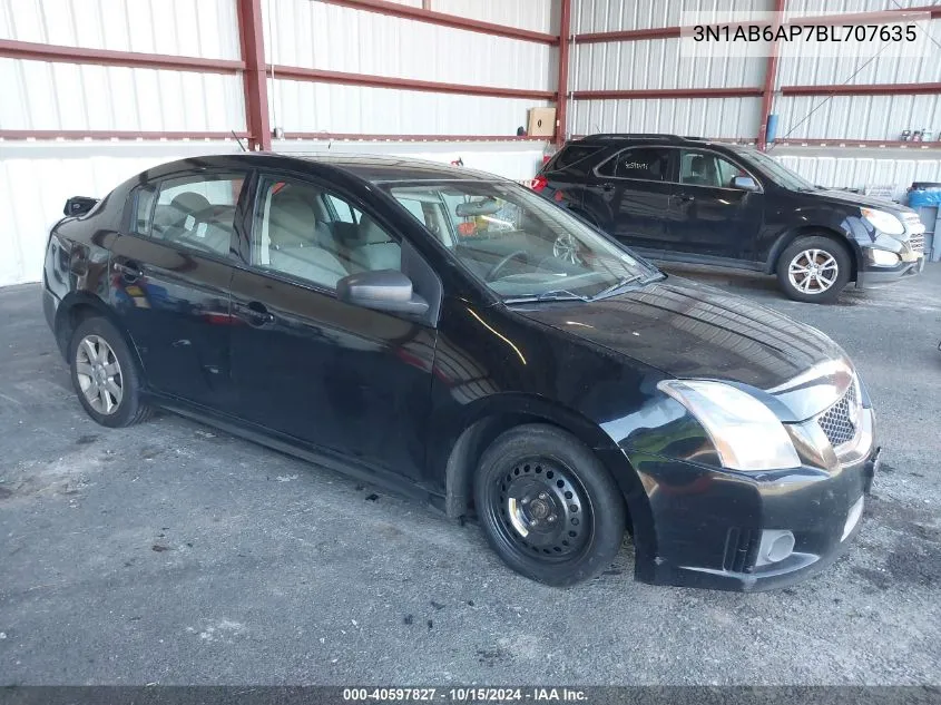 2011 Nissan Sentra 2.0Sr VIN: 3N1AB6AP7BL707635 Lot: 40597827