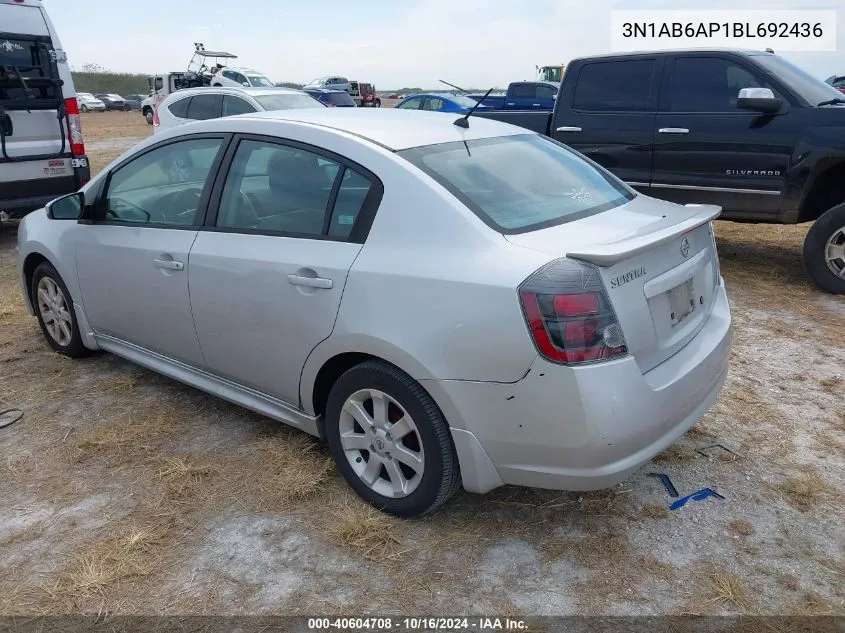 3N1AB6AP1BL692436 2011 Nissan Sentra 2.0Sr