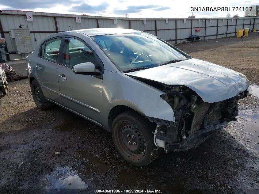 2011 Nissan Sentra 2.0S VIN: 3N1AB6AP8BL724167 Lot: 40681996