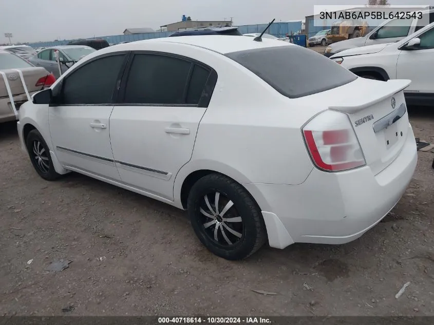 2011 Nissan Sentra 2.0S VIN: 3N1AB6AP5BL642543 Lot: 40718614