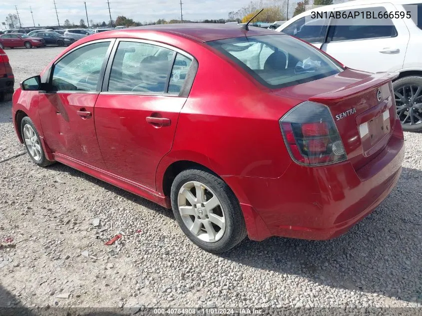 2011 Nissan Sentra 2.0Sr VIN: 3N1AB6AP1BL666595 Lot: 40754908