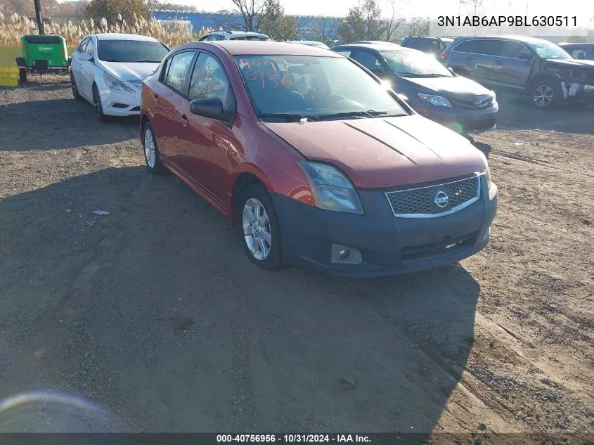 2011 Nissan Sentra 2.0Sr VIN: 3N1AB6AP9BL630511 Lot: 40756956