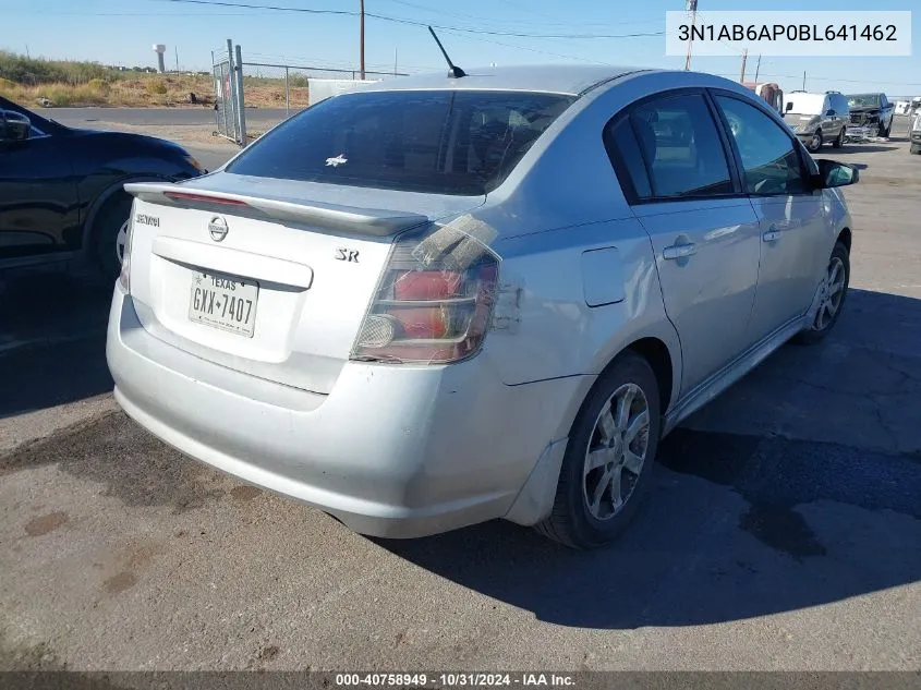 2011 Nissan Sentra 2.0Sr VIN: 3N1AB6AP0BL641462 Lot: 40758949