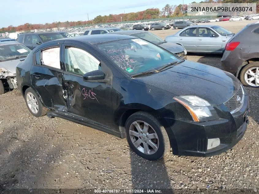 2011 Nissan Sentra 2.0Sr VIN: 3N1AB6AP9BL693074 Lot: 40788787