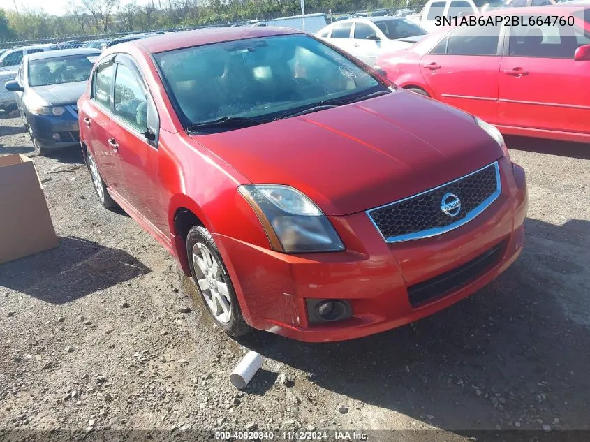 3N1AB6AP2BL664760 2011 Nissan Sentra 2.0/2.0S/Sr/2.0Sl