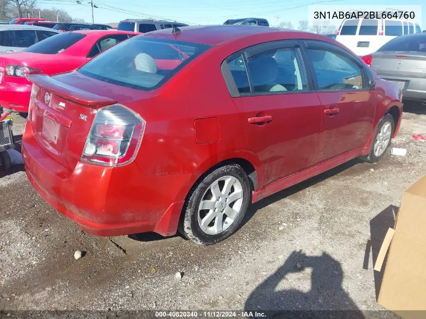 3N1AB6AP2BL664760 2011 Nissan Sentra 2.0/2.0S/Sr/2.0Sl