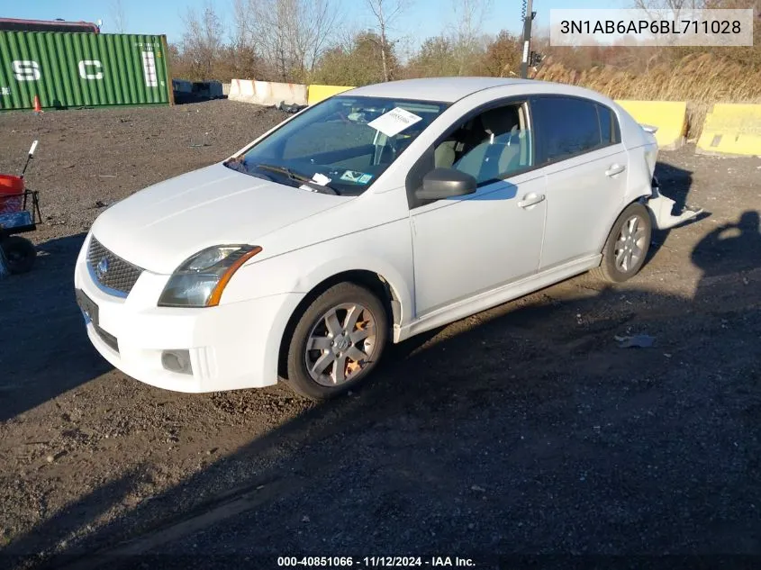 2011 Nissan Sentra 2.0Sr VIN: 3N1AB6AP6BL711028 Lot: 40851066