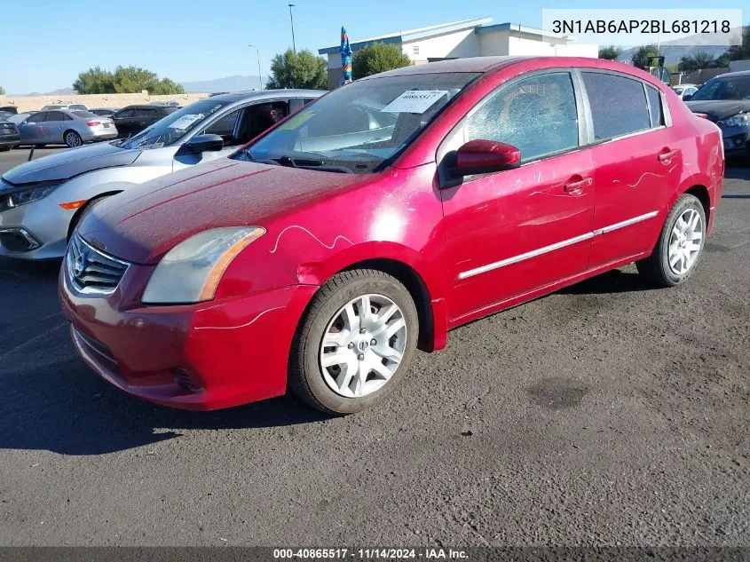 3N1AB6AP2BL681218 2011 Nissan Sentra 2.0S