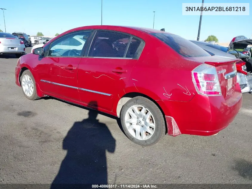 3N1AB6AP2BL681218 2011 Nissan Sentra 2.0S