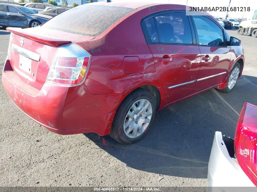 3N1AB6AP2BL681218 2011 Nissan Sentra 2.0S