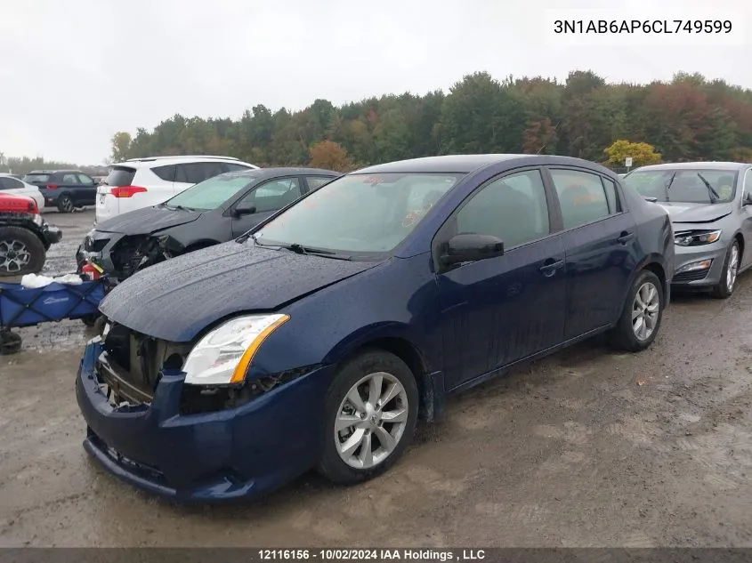 2012 Nissan Sentra 2.0 VIN: 3N1AB6AP6CL749599 Lot: 12116156