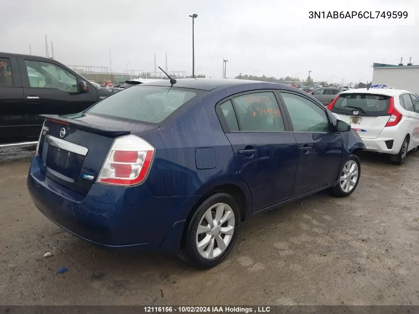 2012 Nissan Sentra 2.0 VIN: 3N1AB6AP6CL749599 Lot: 12116156