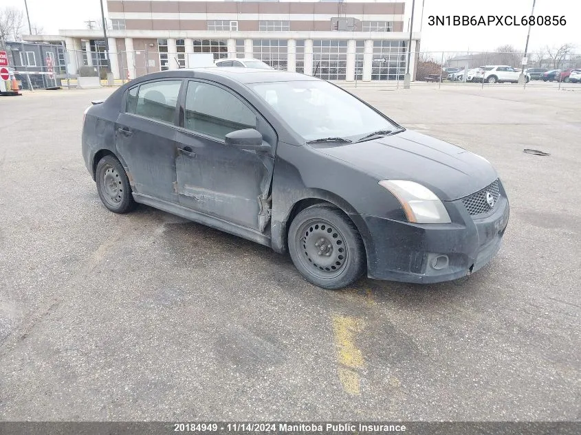 2012 Nissan Sentra Se-R VIN: 3N1BB6APXCL680856 Lot: 20184949