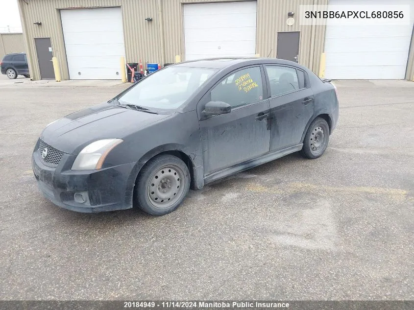 2012 Nissan Sentra Se-R VIN: 3N1BB6APXCL680856 Lot: 20184949