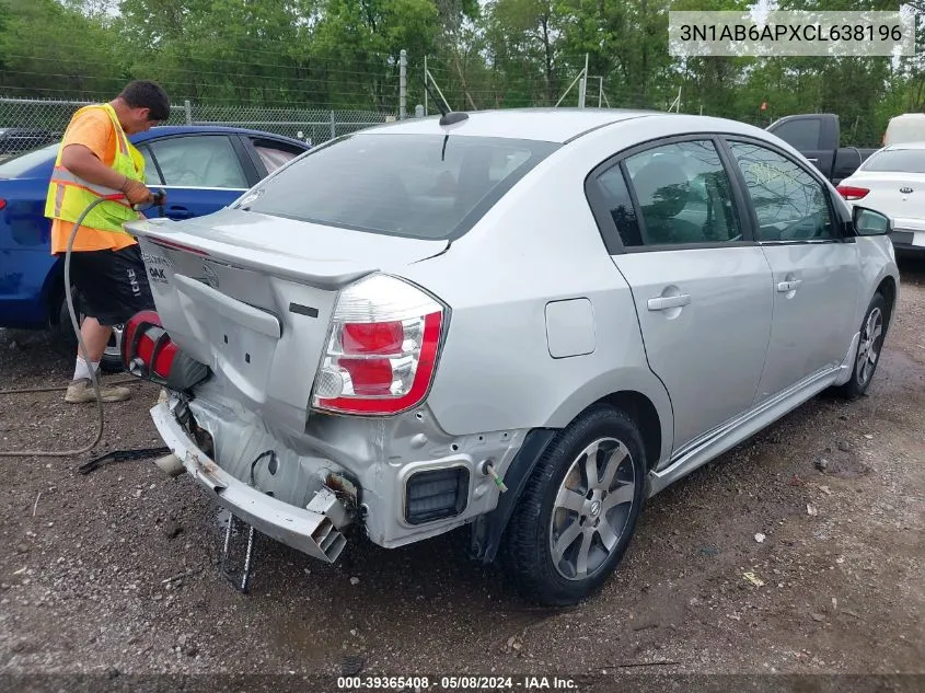 3N1AB6APXCL638196 2012 Nissan Sentra 2.0 Sr