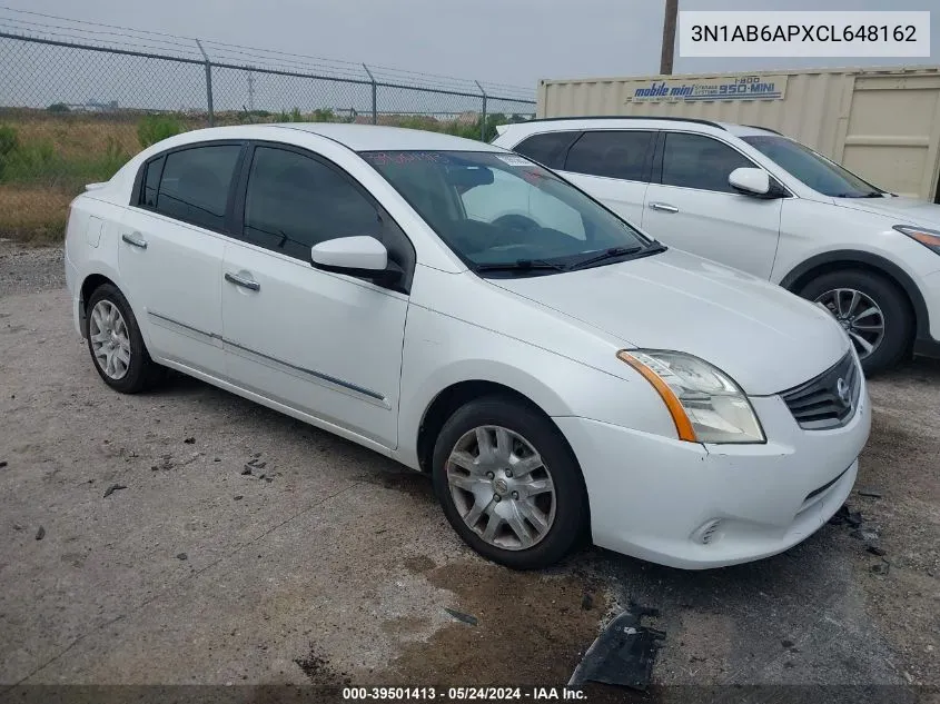 2012 Nissan Sentra 2.0 S VIN: 3N1AB6APXCL648162 Lot: 39501413