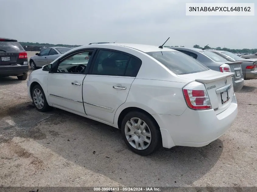 3N1AB6APXCL648162 2012 Nissan Sentra 2.0 S