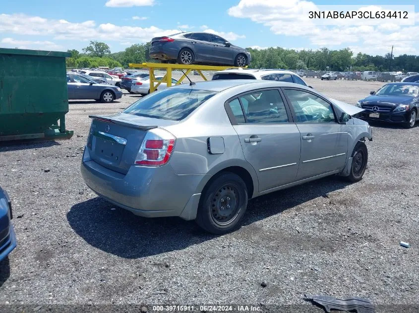 3N1AB6AP3CL634412 2012 Nissan Sentra 2.0