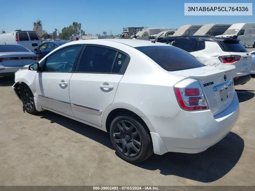 2012 Nissan Sentra 2.0 S VIN: 3N1AB6AP5CL764336 Lot: 39802493