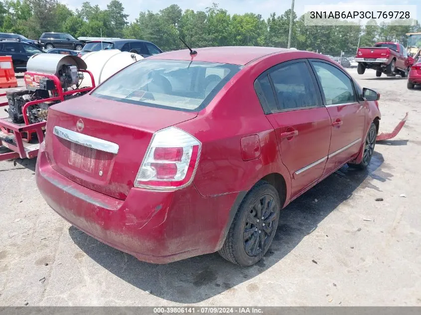 2012 Nissan Sentra 2.0 S VIN: 3N1AB6AP3CL769728 Lot: 39806141