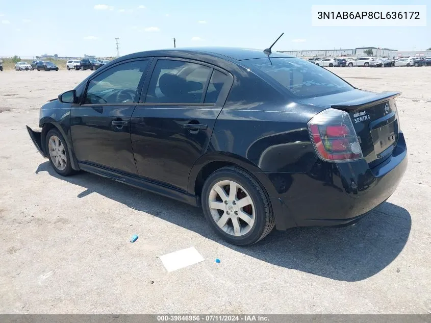 2012 Nissan Sentra 2.0 Sr VIN: 3N1AB6AP8CL636172 Lot: 39846956