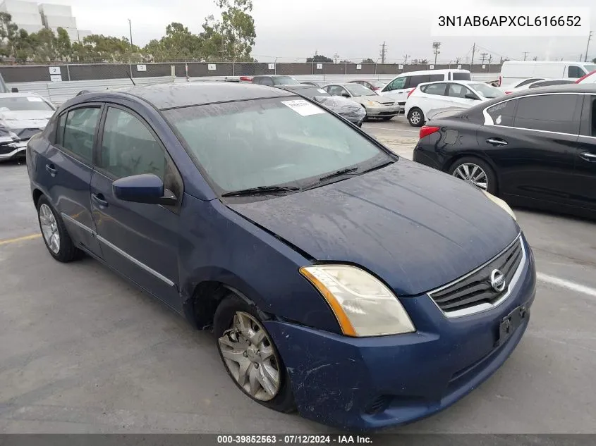 2012 Nissan Sentra 2.0 S VIN: 3N1AB6APXCL616652 Lot: 39852563