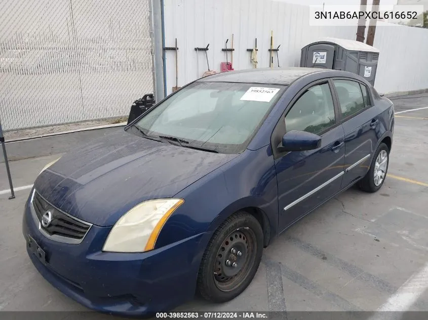 3N1AB6APXCL616652 2012 Nissan Sentra 2.0 S