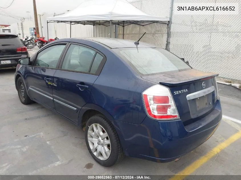 2012 Nissan Sentra 2.0 S VIN: 3N1AB6APXCL616652 Lot: 39852563