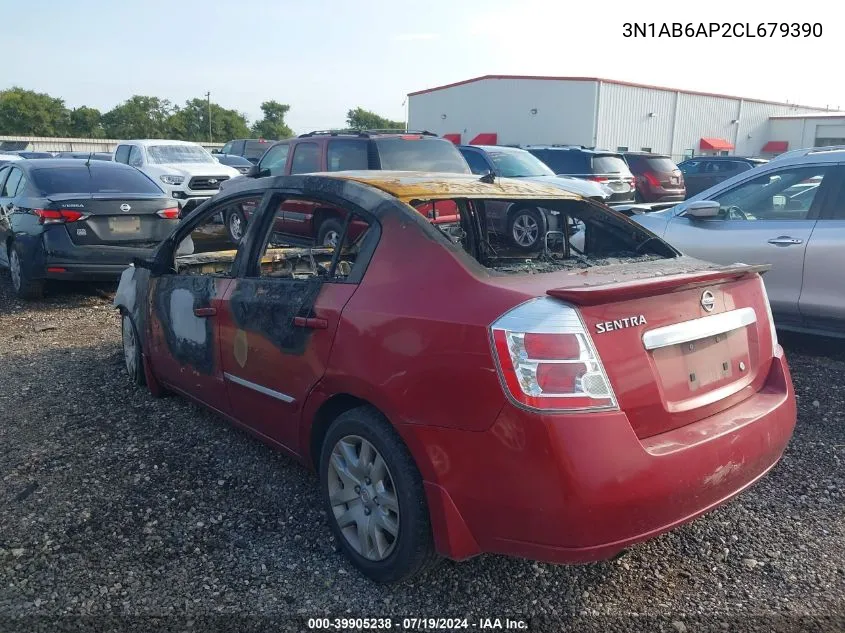 3N1AB6AP2CL679390 2012 Nissan Sentra 2.0 S