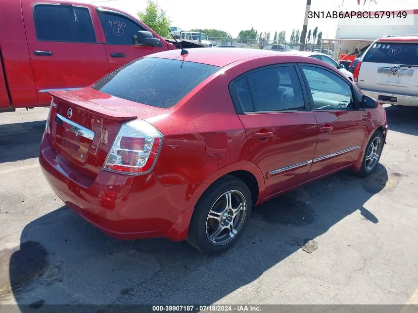 2012 Nissan Sentra 2.0 S VIN: 3N1AB6AP8CL679149 Lot: 39907187